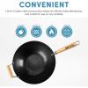 image:imageAroma Housewares 14 Heavy Duty Carbon Steel Cookware ANW102 NonStick Wok black