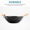 image:imageAroma Housewares 14 Heavy Duty Carbon Steel Cookware ANW102 NonStick Wok black