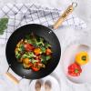 image:imageAroma Housewares 14 Heavy Duty Carbon Steel Cookware ANW102 NonStick Wok black