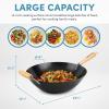 image:imageAroma Housewares 14 Heavy Duty Carbon Steel Cookware ANW102 NonStick Wok black