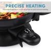 image:imageAroma Housewares AEW306 Electric Wok with Tempered Glass Lid Easy Clean Nonstick Cooking Chopsticks Tempura and Steaming Racks Professional Model BlackProfessional Model