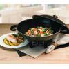 image:imageAroma Housewares AEW306 Electric Wok with Tempered Glass Lid Easy Clean Nonstick Cooking Chopsticks Tempura and Steaming Racks Professional Model BlackBasic Model
