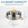 image:imageAroma Stainless Steel Hot Pot Silver ASP600 5 quart2in1
