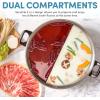 image:imageAroma Stainless Steel Hot Pot Silver ASP600 5 quartDualSided