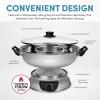 image:imageAroma Stainless Steel Hot Pot Silver ASP600 5 quartSichuan Style