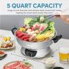 image:imageAroma Stainless Steel Hot Pot Silver ASP600 5 quartSichuan Style