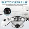 image:imageAroma Stainless Steel Hot Pot Silver ASP600 5 quartSichuan Style