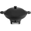 image:imageAroma Housewares AEW306 Electric Wok with Tempered Glass Lid Easy Clean Nonstick Cooking Chopsticks Tempura and Steaming Racks Professional Model BlackBasic Model