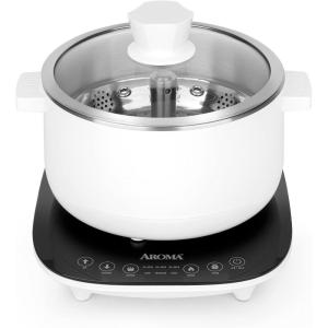 image:imageAroma Stainless Steel Hot Pot Silver ASP600 5 quartAuto Lift