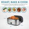 image:imageAROMA 22Qt Roaster Oven with self basting lid stainless steelRoaster Oven