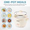 image:imageAROMA CoreCoat PotStyle Rice Cooker with OneTouch Control and NonStick Ceramic Coating 6 Cups Cooked 3 Cups Uncooked