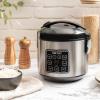 image:imageAROMA Digital Rice Cooker 4Cup Uncooked  8Cup Cooked Steamer Grain Cooker Multicooker 2 Qt Stainless Steel Exterior ARC914SBD4 Cup Uncooked  8 Cup Cooked