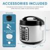 image:imageAROMA Digital Rice Cooker 4Cup Uncooked  8Cup Cooked Steamer Grain Cooker Multicooker 2 Qt Stainless Steel Exterior ARC914SBDProfessional 10 Cup Uncooked  20 Cup Cooked