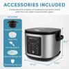 image:imageAROMA Digital Rice Cooker 4Cup Uncooked  8Cup Cooked Steamer Grain Cooker Multicooker 2 Qt Stainless Steel Exterior ARC914SBDProfessional Ceramic 10 Cup Uncooked