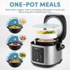 image:imageAROMA Digital Rice Cooker 4Cup Uncooked  8Cup Cooked Steamer Grain Cooker Multicooker 2 Qt Stainless Steel Exterior ARC914SBDProfessional Ceramic 10 Cup Uncooked