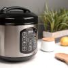 image:imageAROMA Professional Digital Rice Cooker Multicooker 4Cup Uncooked  8Cup Cooked Steamer Slow Cooker Oatmeal Cooker STS Auto Keep Warm 2 Qt Stainless Steel Exterior ARC954SBD4Cup Uncooked rice