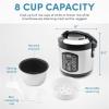 image:imageAROMA Professional Digital Rice Cooker Multicooker 4Cup Uncooked  8Cup Cooked Steamer Slow Cooker Oatmeal Cooker STS Auto Keep Warm 2 Qt Stainless Steel Exterior ARC954SBD4Cup Uncooked rice