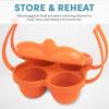 image:imageAROMA Silicone Egg Bite Mold and Mini Muffin Tray with Storage Lid and Handles 8Cup Digital Rice Cooker Accessories
