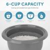 image:imageAroma Housewares 15Qt Rice amp Grain Cooker ARC363NGBBlack6Cup Cooked  3Cup UncookedWhite