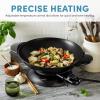 image:imageAroma Housewares 5Quart Electric Wok with Tempered Glass Lid Steaming Rack Chopsticks Tempura Rack and Aroma 6Cup Rice Cooker