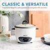 image:imageAroma Housewares Aroma 6cup cooked 15 Qt One Touch Rice Cooker White amp 14Cup Cooked 7Cup UNCOOKED Pot Style Rice Cooker and Food SteamerWHITE