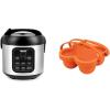 image:imageAROMA 8Cup Digital Rice Cooker and Egg Bite Mold Bundle  Compact Cooker for Rice Grains and Egg Bites  Includes Rice Cooker ARC994SB and Silicone Mold AAC001