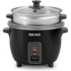 image:imageAroma Housewares ARC3631NGB 3 Uncooked6 Cups Cooked Rice Cooker Steamer Multicooker 26 cups Black