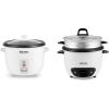 image:imageAroma Housewares Aroma 6cup cooked 15 Qt One Touch Rice Cooker White amp 14Cup Cooked 7Cup UNCOOKED Pot Style Rice Cooker and Food SteamerWHITE
