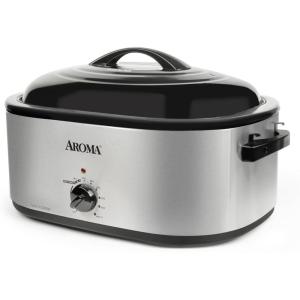 image:imageAROMA 22Qt Roaster Oven with self basting lid stainless steelRoaster Oven