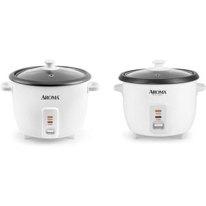 image:imageAROMA Rice Cooker 8Cup 16Cup ARC368NG amp Aroma 6cup 15 Qt One Touch Rice Cooker ARC363NGRice Cooker  Rice Cooker  White