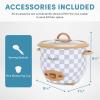 image:imageAROMA 6Cup Cooked OneTouch Pot Style Rice Cooker with CoreCoat PFASFree Nonstick Ceramic Surface 15 QuartsChecker