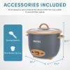 image:imageAROMA 6Cup Cooked OneTouch Pot Style Rice Cooker with CoreCoat PFASFree Nonstick Ceramic Surface 15 QuartsGray