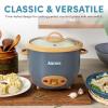 image:imageAROMA 6Cup Cooked OneTouch Pot Style Rice Cooker with CoreCoat PFASFree Nonstick Ceramic Surface 15 QuartsGray