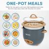 image:imageAROMA 6Cup Cooked OneTouch Pot Style Rice Cooker with CoreCoat PFASFree Nonstick Ceramic Surface 15 QuartsGray