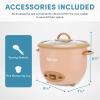 image:imageAROMA 6Cup Cooked OneTouch Pot Style Rice Cooker with CoreCoat PFASFree Nonstick Ceramic Surface 15 QuartsTerracotta