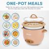 image:imageAROMA 6Cup Cooked OneTouch Pot Style Rice Cooker with CoreCoat PFASFree Nonstick Ceramic Surface 15 QuartsTerracotta