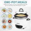 image:imageAROMA 6Cup Cooked OneTouch Pot Style Rice Cooker with CoreCoat PFASFree Nonstick Ceramic Surface 15 QuartsWhite