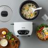 image:imageAROMA 6Cup Cooked OneTouch Pot Style Rice Cooker with CoreCoat PFASFree Nonstick Ceramic Surface 15 QuartsWhite