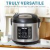 image:imageAROMA 8Cup Cooked  2 Qt Digital Rice amp Grain Multicooker Durable Nonstick Inner Pot Oatmeal Steam White amp Brown Rice Keep Warm10 Cup Uncooked