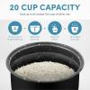 image:imageAROMA 8Cup Cooked  2 Qt Digital Rice amp Grain Multicooker Durable Nonstick Inner Pot Oatmeal Steam White amp Brown Rice Keep Warm10 Cup Uncooked
