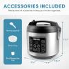 image:imageAROMA 8Cup Cooked  2 Qt Digital Rice amp Grain Multicooker Durable Nonstick Inner Pot Oatmeal Steam White amp Brown Rice Keep Warm10 Cup Uncooked