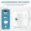 image:imageAROMA 8Cup Cooked  2 Qt Digital Rice amp Grain Multicooker Durable Nonstick Inner Pot Oatmeal Steam White amp Brown Rice Keep Warm4 Cup Uncooked