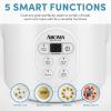 image:imageAROMA 8Cup Cooked  2 Qt Digital Rice amp Grain Multicooker Durable Nonstick Inner Pot Oatmeal Steam White amp Brown Rice Keep Warm4 Cup Uncooked