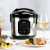 image:imageAROMA 8Cup Cooked  2 Qt Digital Rice amp Grain Multicooker Durable Nonstick Inner Pot Oatmeal Steam White amp Brown Rice Keep WarmProfessional 4 Cup Uncooked