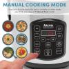 image:imageAROMA 8Cup Cooked  2 Qt Digital Rice amp Grain Multicooker Durable Nonstick Inner Pot Oatmeal Steam White amp Brown Rice Keep WarmProfessional 4 Cup Uncooked