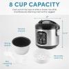 image:imageAROMA 8Cup Cooked  2 Qt Digital Rice amp Grain Multicooker Durable Nonstick Inner Pot Oatmeal Steam White amp Brown Rice Keep WarmProfessional 4 Cup Uncooked
