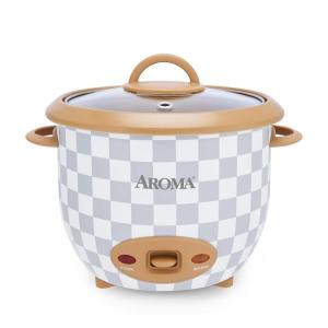 image:imageAROMA 6Cup Cooked OneTouch Pot Style Rice Cooker with CoreCoat PFASFree Nonstick Ceramic Surface 15 QuartsChecker