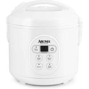 image:imageAROMA 8Cup Cooked  2 Qt Digital Rice amp Grain Multicooker Durable Nonstick Inner Pot Oatmeal Steam White amp Brown Rice Keep Warm4 Cup Uncooked