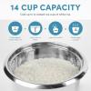 image:imageAROMA Select Stainless Rice Cooker 3Cup Uncooked  6Cup Cooked Stainless Steel Inner Pot Small Rice Cooker Auto Keep Warm 12 Qt White ARC753SG14Cupcooked  3Qt