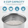 image:imageAROMA Select Stainless Rice Cooker 4Cup Uncooked  8Cup Cooked 2 Qt Stainless Steel Inner Pot Multicooker Steamer Stainless Steel ARC914SBDS